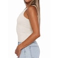 thumbnail image 2 of Women'S Sleeveless Square Neck Tank Top Double Layer Basic Crop Tops Summer Fitness Workout Casual Tops Apricot L, 2 of 6