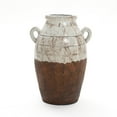 thumbnail image 4 of LuxenHome Rustic Cream and Brown Terracotta Urn with Handles 18.5-Inch Tall Vase, 4 of 7