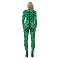 thumbnail image 2 of Women Party Costume Skull Print Long Sleeve Jumpsuit Outfit Overall Stretch Jumpsuit Rompers Playsuit, 2 of 5