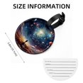thumbnail image 5 of Galactic space Set of 2pcs PU Leather Round Suitcase Tags with Privacy Cover and Name ID Tag - Ideal for Travel Luggage, Handbags, Backpacks, School Bags, 5 of 6