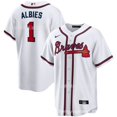 thumbnail image 5 of Warriors 1 Beige Fan Baseball Uniform Jersey MLB Braves Albies Jersey, 5 of 5