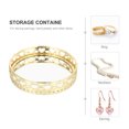 thumbnail image 4 of 1Pc Glass Mirror Plate Cosmetics Storage Tray Iron Jewelry Plate Display Holder, 4 of 8