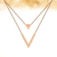 thumbnail image 4 of Collar con colgante de triángulo doble en forma de V, estilo sencillo y moderno, cadena fina para mujer (colgante + cadena), 4 of 5