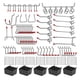 thumbnail image 1 of 114Pcs Metal Pegboard Hooks Organizador Surtido Kit Clavijas Cerraduras Aplicaciones Colgan Eccomum 114 piezas, 1 of 5