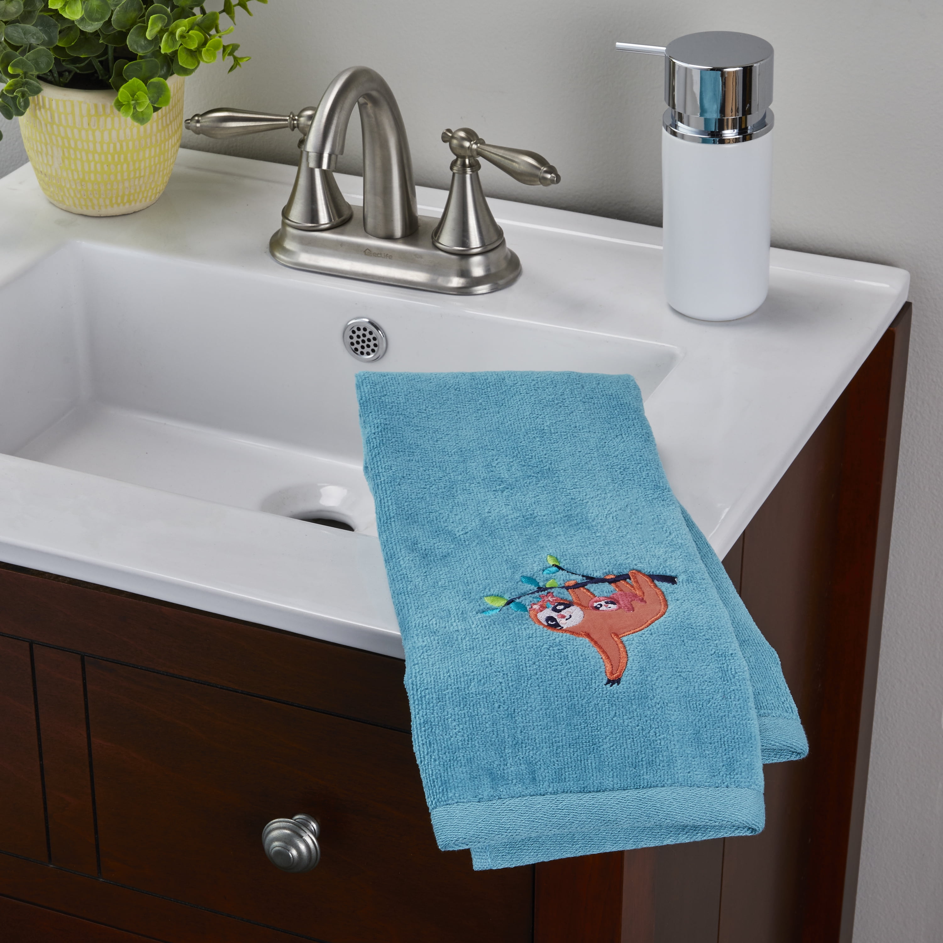 SKL Home Aqua Planet Ombre 2 Piece Hand Towel Set