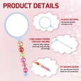 thumbnail image 3 of Uxcell 2 Pack Beadable Mirrors with Handle, 5.7 Inch Long Bead Mirror Bars Removable, Portable Round Hand Mirrors for DIY Jewelry Making and Beaded Crafts (Light Blue, Light Pink), 3 of 7