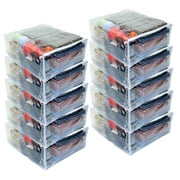 10-Pack Jumbo Heavy Duty Vinyl Zippered Storage Bags (Clear) for Sweaters, Comforters, Bedding Sets and Much More! (20" x 23" x 8")