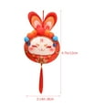 thumbnail image 2 of 2Pcs Stuffed Rabbit Mascot Toy Chinese New Year Rabbit Doll New Year Supplies, 2 of 8