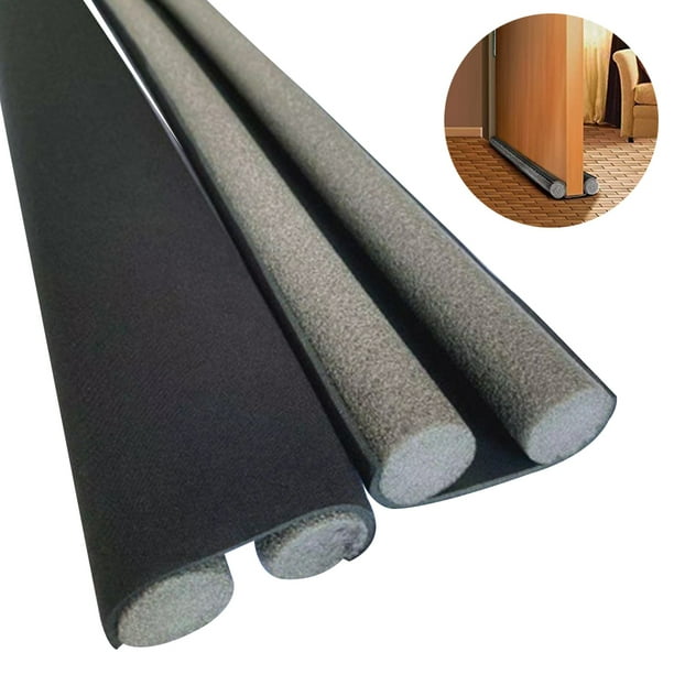 Twin Door Draft Stopper, Under Door Bottom Seal Strip Noise Blocker for