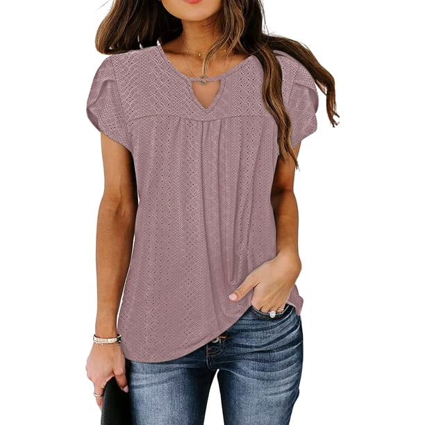 Lucakuins, camisetas de manga corta para mujer, blusa informal de moda de Color sólido, Tops holgados de verano, ropa de calle Lucakuins moda