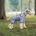 thumbnail image 4 of HQREA Adjustable Dog Raincoat & Harness Reflective Puppy Jacket with and Elastic Cuffs, 4 of 6