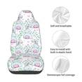 thumbnail image 4 of Picia Rabbit Back View Print Waterproof Sweating Car Seat Cover for Post Gym Workout, Running, Beach and Hiking, Universal Fit Anti-Slip Bucket Seat Protector, 4 of 5
