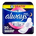 thumbnail image 1 of Toallas femeninas Always nocturnas suave extra larga 30 pzas, 1 of 4