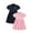 #WMSTDSGS305352, variant on HILEELANG Baby Girls' Polo Collar Short Sleeve Dresses Rainbow Sun Embroidery Pink Navy Casual School Uniform Dress 2-Pack 2T