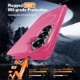 thumbnail image 4 of HionlyPro for Samsung Galaxy S26 Case Translucent Matte Magnetic Phone Cover, [Compatible with Magsafe] Military Grade Drop Protection Shockproof Phone Cover, Rose Red, 4 of 6