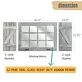thumbnail image 5 of Large Window Mirror with Shutters Wall Decor, Distressed Wood Windowpane Mirror( Window Mirrorx1,Shuttersx2),Rustic Grey, 5 of 5