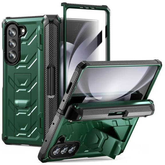 TECH CIRCLE for Samsung Galaxy Z Fold 5 Case, Full-Body Dual Layer Heavy Duty Shockproof Rugged Anti-Scratch Protective Case with S Pen Holder For Samsung Galaxy Z Fold 5 7.6 inch 2023,Armygreen