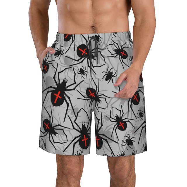 Fotbe Spiders Trajes de Baño Estampados para Hombre, Shorts de Verano de Secado Rápido, Ropa de Playa, Bañadores-XX-Large