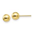 thumbnail image 1 of 10k Yellow Gold 5mm Ball Stud Earrings Button, 1 of 6