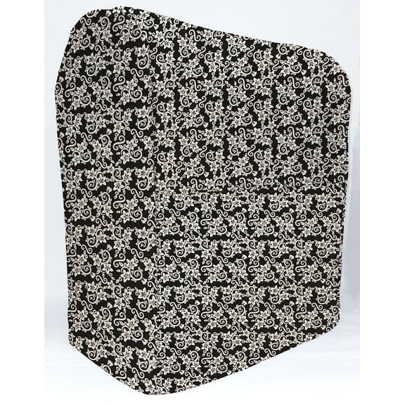 Floral Damask Cover Compatible with Farberware 4.7qt Stand Mixer by Penny's Needful Things (Black)