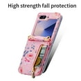 thumbnail image 3 of for Samsung Galaxy Z Flip 5 Credit Card Holder Wallet Case with Flip Kickstand, Rose Pattern Purse Floral Cover Shockproof Anti-Drop Protective Case for Samsung Galaxy Z Flip 5 Women Girls, Pink, 3 of 13