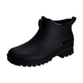 thumbnail image 3 of Crunowin Women's Ankle Rain Boots, Everyday Waterproof Non-Slip Stylish Low-Cut Outdoor Shoes Black 7.5, 3 of 7