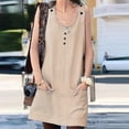 thumbnail image 2 of asddcavvf Dresses for Women Summer Women's Button Front Dress With Pockets | & Versatile for Everyda, 2 of 5