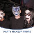 thumbnail image 4 of 2 máscaras de lobo realistas para Halloween, fiesta de cosplay, máscara de animal peludo, máscara de lobo de simulación, máscara de terror para Halloween, fiesta de disfraces de cosplay, máscara par, 4 of 4