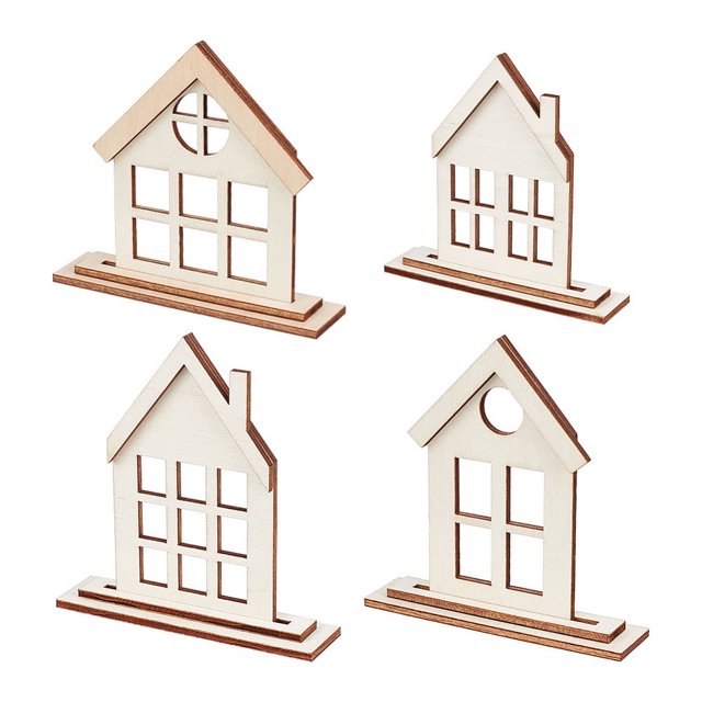 1 juego de bandejas de madera para servir House PapayaWhip 51~91x13~52x3mm