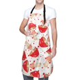 thumbnail image 2 of Zufioo Cute Mushroom Print Adult Waterproof Apron, Cooking Apron, Flower Arranging and Painting Apron-Adjustable Straps, with Pockets, Kitchen Supplies-One Size, 2 of 8