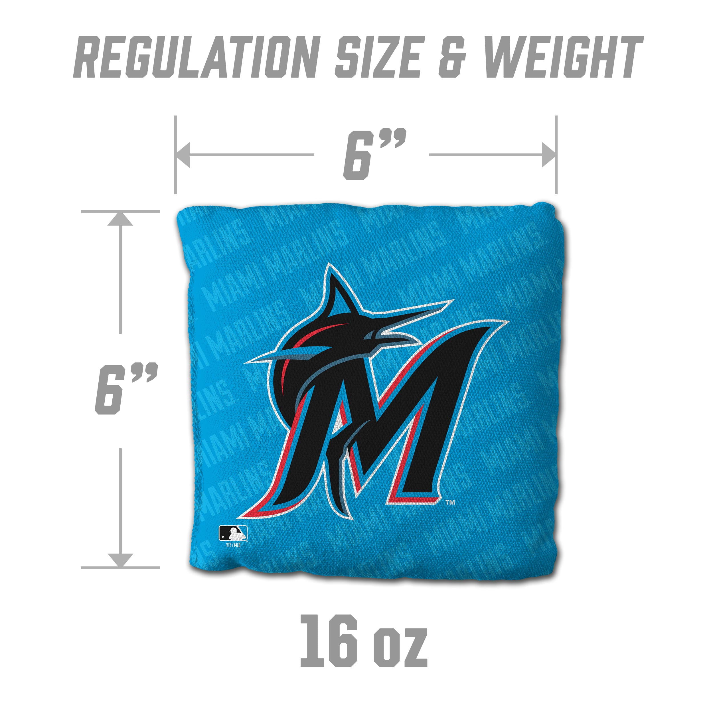 MLB Miami Marlins Cornhole Bags - 4PK - Teal
