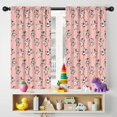 thumbnail image 5 of Blackout Kids Curtains,Pink Cow Happy Pattern Childrens Insulated Curtains Set Of 2,Bedroom Essentials,Toddler Room Decor 42x54in(106x137cm), 5 of 5