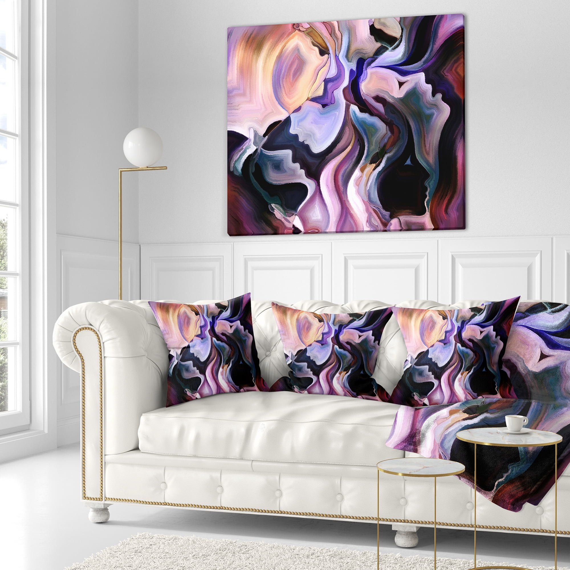Designart Voyages to Inner Self - Abstract Throw Pillow - 16x16
