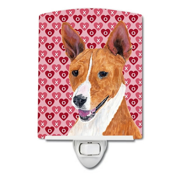 Basenji Valentine's Day Portrait Ceramic Night Light