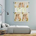 thumbnail image 6 of Cute Dog Kitchen Curtains Valances and Tiers Set of 3 Yellow Sunflower Daisy Vintage Summer Field Animal Tier Curtains and Valance with Rod Pocket for Small Windows, 27.5"x36", 6 of 9