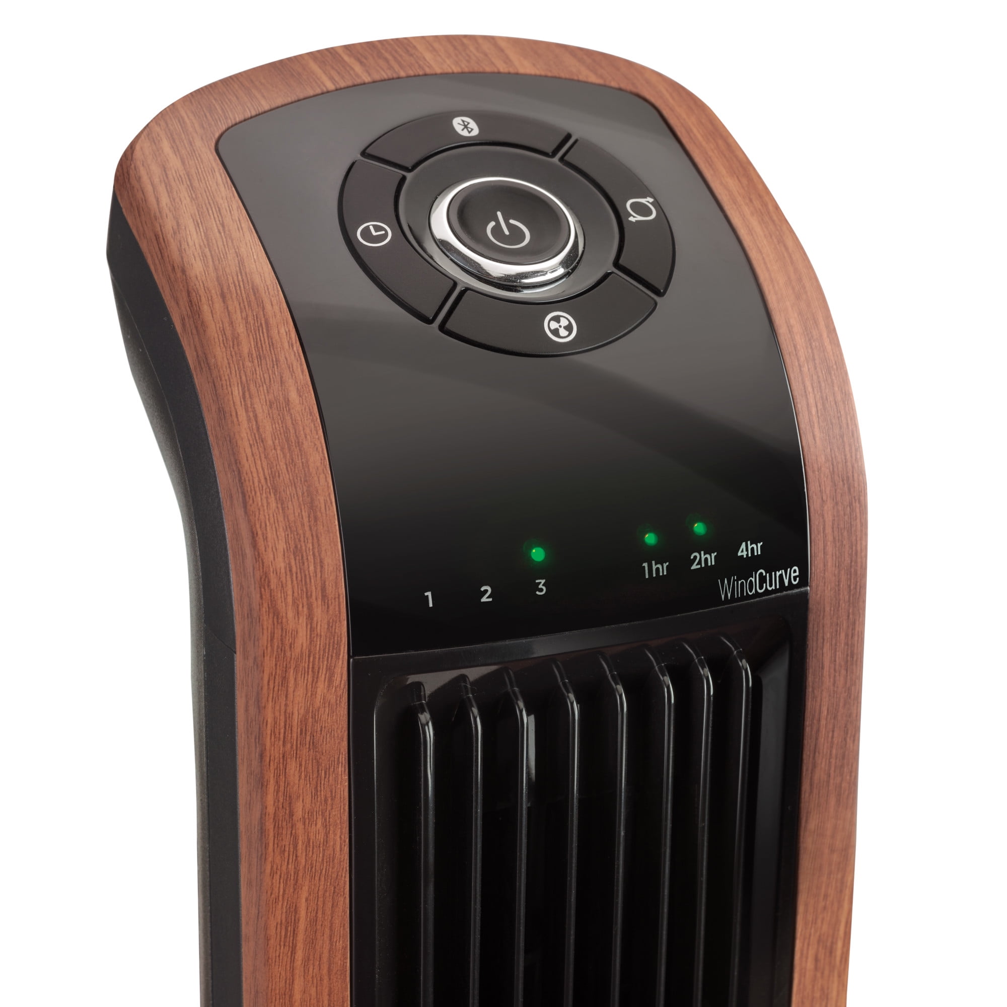 Lasko 42" Wind Curve 3-Speed Oscillating Tower Fan with Bluetooth® Technology, T42905, Woodgrain