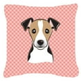 thumbnail image 3 of Carolines Treasures BB1199PW1818 Checkerboard Blue Jack Russell Terrier Fabric Decorative Pillow- 18 x 18 In., 3 of 3