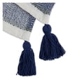 thumbnail image 2 of 60" Blue and White Rectangular Chevron Patterned Stripe Cotton Throw, 2 of 2
