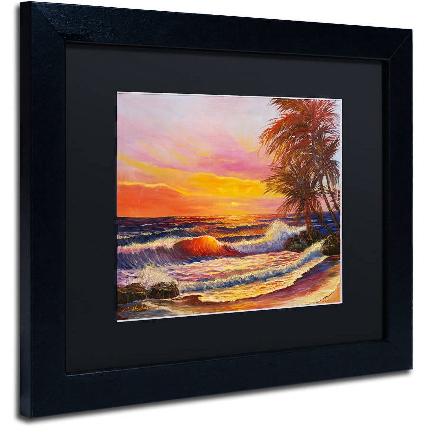 Trademark Fine Art "Hawaiian Glow" Canvas Art by Manor Shadian, Black Matte, Black Frame