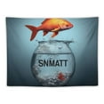 thumbnail image 5 of BCIIG Goldfish Shark Mindset Tapestry Wall Hanging Unique Style Graphic Tapestries Home Wall Decor Art for Living Room Bedroom Apartment Farmhouse Dorm 40x30inch, 5 of 6