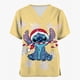 thumbnail image 4 of Uniforme de enfermera de hospital con cuello en V para mujer de Lilo&Stitch, ropa de Disney, regalo de Navidad, camiseta con bolsillo, uniforme, 4 of 4