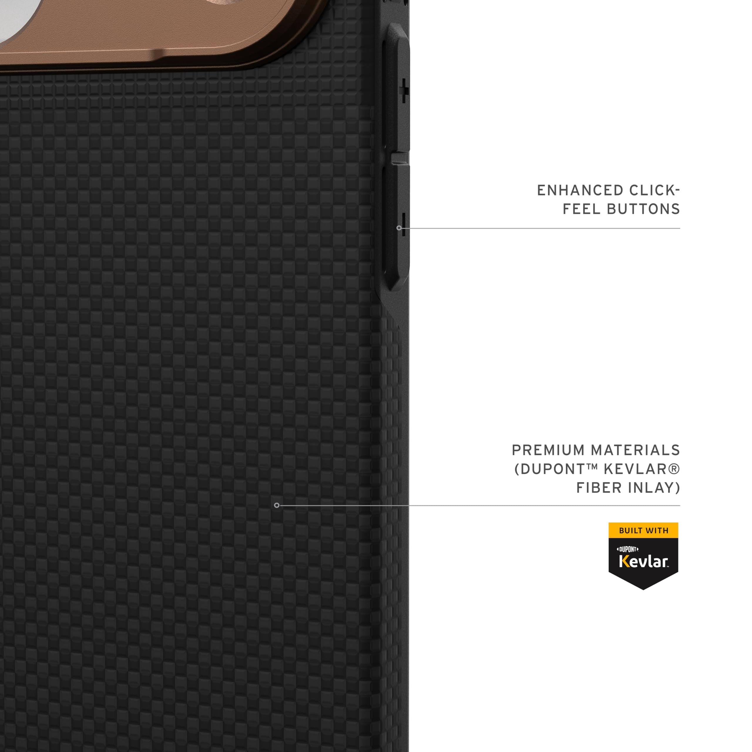 UAG iPhone 17 Pro Max Case Fibr Armr - Compatible with MagSafe Kevlar Fiber Military Grade Protective Cover, Kevlar Graphite/Bronze
