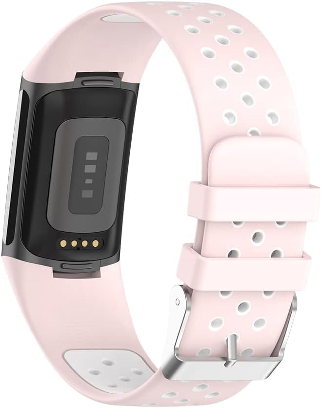 Tianle Compatible with Fitbit Charge 6/Fitbit Charge 5 Bands, Soft Silicone Replacement Wristband Fitness Tracker Accessories Strap for Women Men