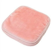 Polyte Premium Hypoallergenic Chemical Free Microfiber Fleece Makeup Remover and Facial Cleansing Cloth 8 x 8 in, 4 Pack (Light Coral)