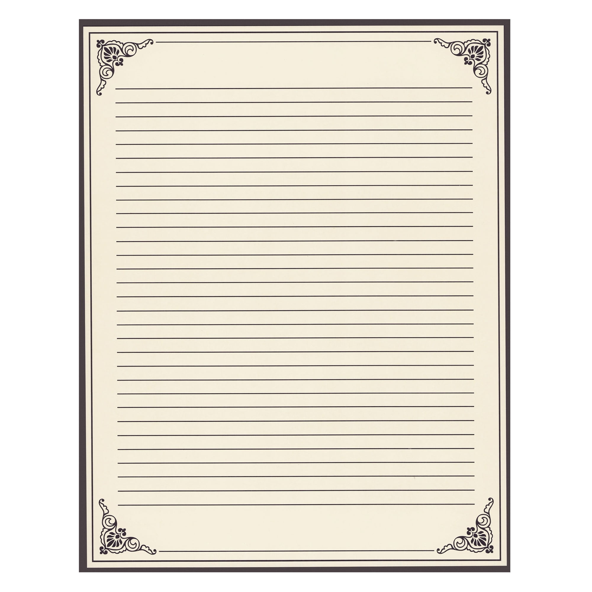 Vintage Lined Stationery Paper for Writing Letters (8.5 x 11 in, 96 Sheets)