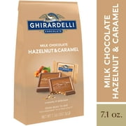 GHIRARDELLI Milk Chocolate Hazelnut and Caramel Squares, 7.1 OZ Bag