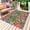 Green, variant on Colorful Floral Outdoor Rug for Patio/Deck/Porch, Non-Slip Large Area Rug 5 x 7 Ft, Summer Botanical Flowers Watercolor Indoor Outdoor Rugs Washable Area Rugs, Reversible Camping Rug Carpet Runner
