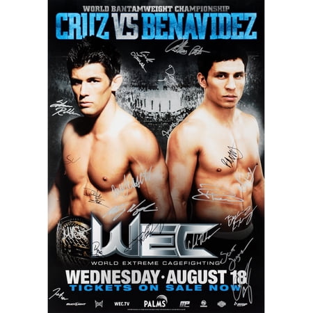 WEC 50 Cruz vs. Benavidez Autographed 27" x 39" 20-Signature Poster - Fanatics Authentic Certified