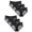 Black, variant on FAIWAD Women's 6 Pack Underwear Lace Embroidery Soft Bikini Panties Ladies Briefs Multipack S-XL