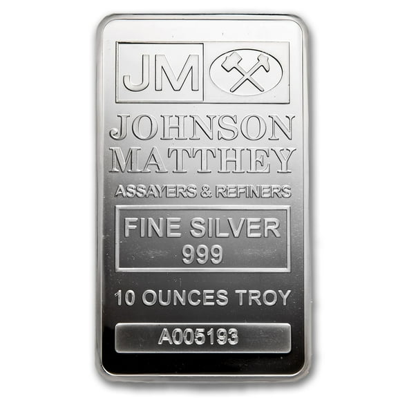 10 oz Silver Bar - Johnson Matthey (Vintage Design)